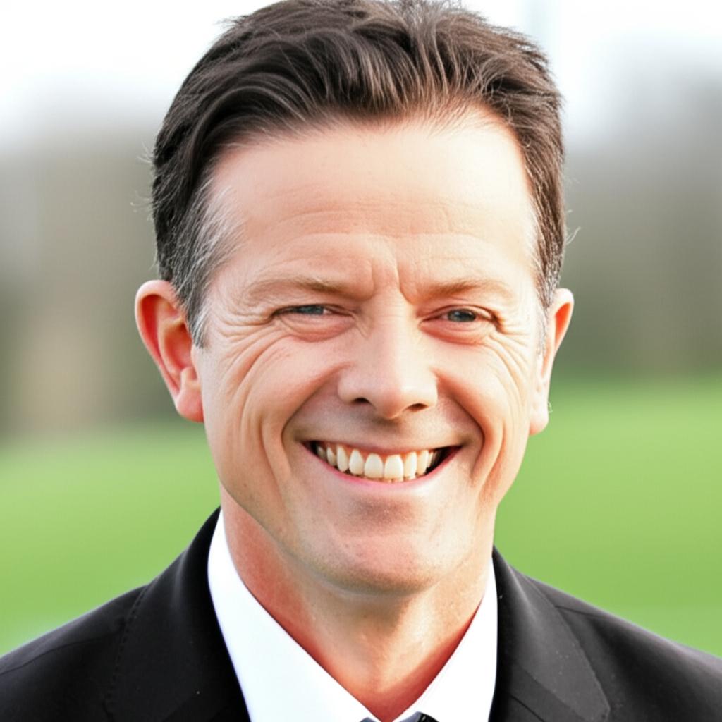 A man looking energetic and confident, smiling, perhaps engaged in an activity. AI prompt: realistic photo of a man in his 40s, looking energetic and happy, smiling confidently, vibrant colors, bright lighting, conveying vitality and well-being